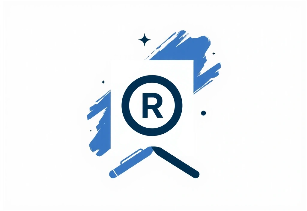 Urheberrecht-Symbol und kreative Elemente